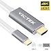 VICTEK USB-C to HDMI Cable 5.9ft/1.8m (Thunderbolt 3 Compatible), USB 3.1 Type-C Male to HDMI Male Cable 4K@30Hz Adapter Cable for 2016 MacBook Pro, 2015 MacBook, Samsung Galaxy S8/S8+ primary
