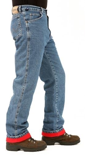 Wrangler mens Rugged Wear Woodland Thermal jeans, Stonewashed