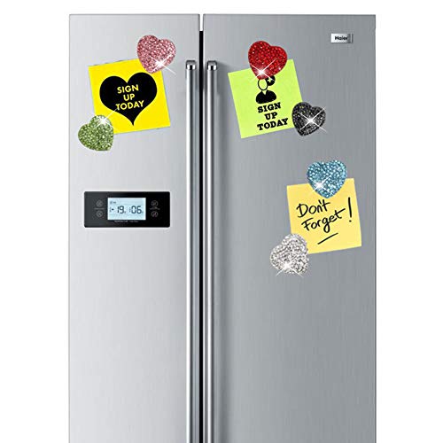 Fridge Magnets Bling Bling 4 PACK for Office Cabinets Whiteboards Dry Erase Board Lovely Home Decorative Fridge Stickers Refrigerator Magnets White - Thumbnail 5