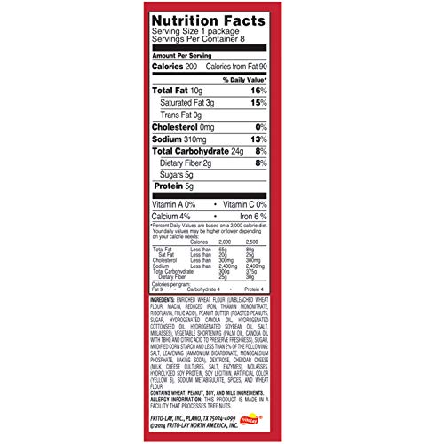 MUNCHIES CHEESE CRACKERS 1.42OZ 8 PACK