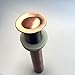 Pop up Antique Copper Finish Bathroom and Kitchen Sink Drain Lavatory Sink Stopper Without Overflow Made of Copper