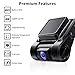 Blusmart Dash Cam, Full HD 1080P Dashboard Camera, WDR Driving Recorder with WiFi, 170° Angle Lens, 2.45” IPS Display, Loop Recording, G-Sensor, and Night Vision, Supports 32GB Micro SD Card