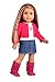 Fuchsia Heart - 4 Piece Outfit - Fuchsia Jacket, t-Shirt, Denim Skirt and Boots - 18 inch Doll Clothes (Doll not Included)