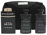 Bvlgari In Black Coffret: Eau De Parfum Spray 100ml/3.4oz + After Shave Balm 75ml/2.5oz + Shower Gel 75ml/2.5oz + Pouch 3pcs+1pouch