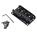 Musiclily 4 String Vintage Style Top Load Bass Hardtail Bridge for Fender Precision Jazz Bass,Black