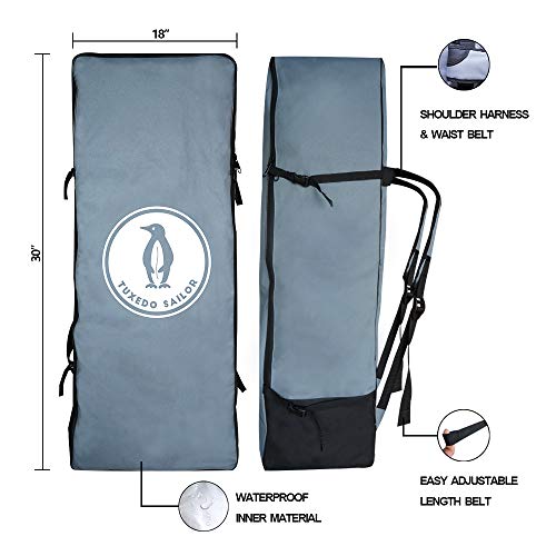 Inflatable 10'×32"×6" SUP with Carry Stripe System Everything Included with Stand Up Paddle Board, Adj Paddle,Big YOGA Non- slip Comfortable EVA Deckpad ,Pump, ISUP Backpack, Leash,Waterproof Bag - Thumbnail 3