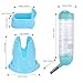 Guardians Hamster Water Bottle, Little Pet Automatic Drinking Bottle with Food Container Base Hut Hanging Water Feeding Bottles Auto Dispenser for Small Animals(125ml,Blue)