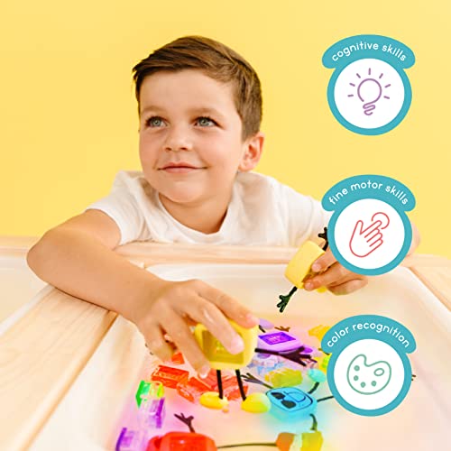 Glo Pals Alex WaterActivated Bath Toy with 6 Reusable LightUp Cubes