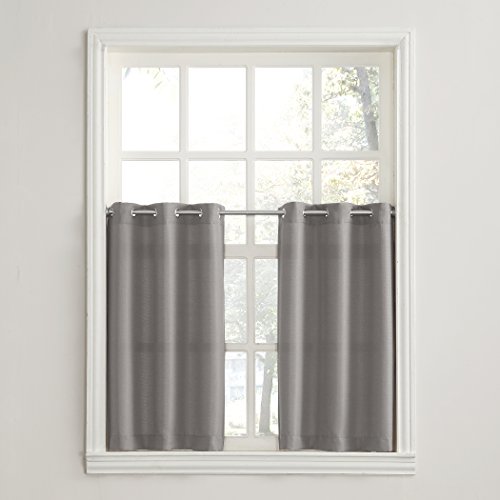 No. 918 Montego Casual Textured Kitchen Curtain Tier Pair, 56