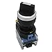 TWTADE / 2Pcs 22mm 2 NO 3 - Positions Latching Rotary Select Selector Switch 440V 10A LA38-20X/31