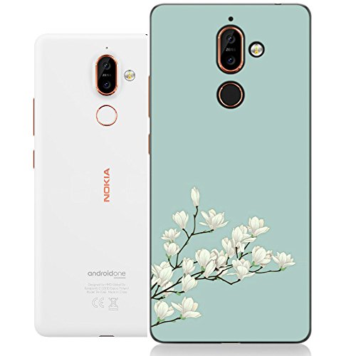Nokia 7 Plus Case, Starhemei Full-body protection TPU Soft Shell Ultra thin Flexibility Bumper Rubber Case Cover For Nokia 7 Plus (Magnolia)