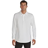 Men’s Drop-Cut Long Sleeve Polo – Lightweight Moisture-Wicking w/ 3-Button Collar – Stretch Fabric – Casual Performance Shirt