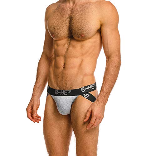 image for BSHETR Men's Jockstrap Athletic Supporters 3-Pack Classic Cotton Low R