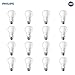 PHILIPS LED Frosted Flicker-Free A19, Non-Dimmable, EyeComfort Technology, 450 Lumen, Soft White Light (2700K), 6.5W=40W, E26 Base, Pack of 16