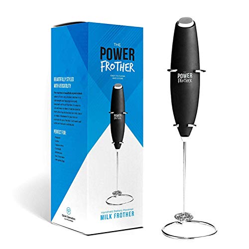 Milk Frother Black Power Frother Ultra Durable Electric Handheld