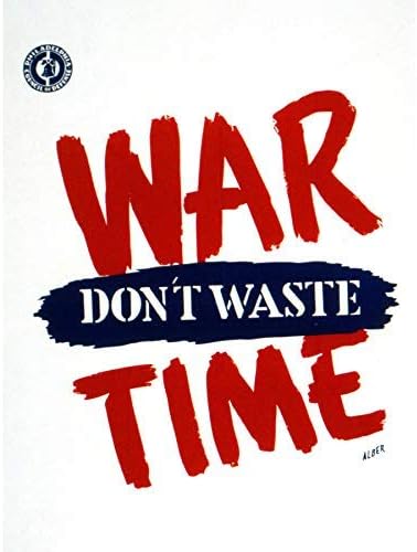 Amazon ポスター アルバー戦争第二次世界大戦米国は時間を無駄にしないでください広告 A4サイズ インテリア 壁紙用 絵画 アート 壁紙ポスター アートフレーム ポスター オンライン通販