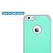 ULAK Compatible with iPhone 6S Case/iPhone 6 Case for Women, Soft Silicone Hard PC Back Protective Phone Cover for iPhone 6/6S 4.7 inch, Mint Green