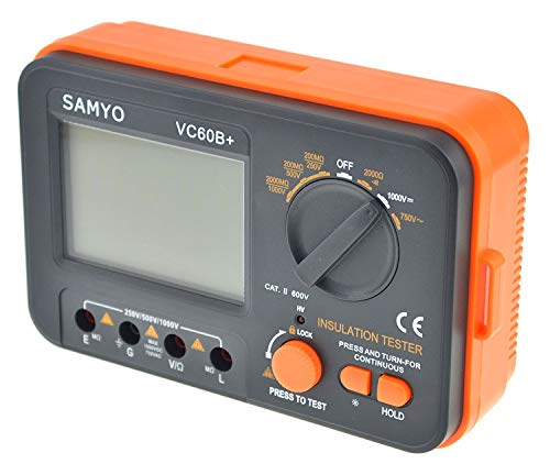 Samyo VC60B+ Digital Insulation Resistance Tester Megohmmeter MegOhm DCV ACV Meter - Thumbnail 3