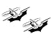 Liftstyle Jewelry Covink Black Batman Mark Metal Cufflinks Men's French Shirt Cuff Links for Groom Wedding Dress
