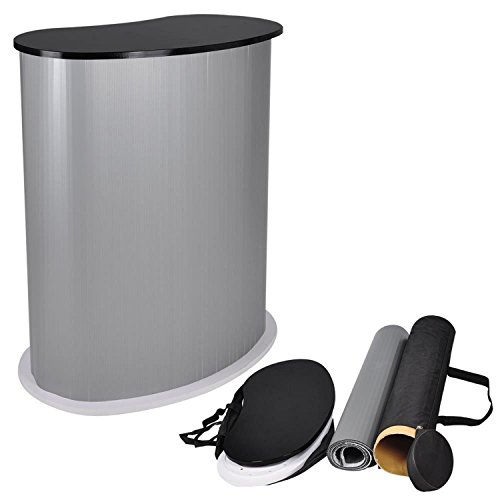 Koval Inc. Trade Show Display Podium Table Counter Stand Black (Black w/Silver)