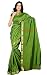 Indian Women's Traditional Art Silk Saree Sari Drape Top Veil fabric Parrotgreen
