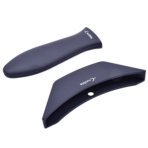 Crucible Cookware Silicone Hot Handle Holder (2-Pack Mix Black)