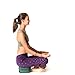 Zafuko Yoga, Meditation, Kundalini and Pilates Cushion (Zafu) Block, Bolster, Floor Pillow, Prop 100% Organic Kapok Fiber Filling – Small Block (Black & Red)