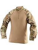 Tru-Spec 1/4 Zip Tactical Response Combat Shirt 65/35 Polyester/Cotton Rip-Stop, MultiCam/Coyote,