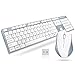 UHURU Wireless Keyboard and Mouse Combo, 2.4G Whisper Compact Full Size USB Wireless Keyboard and Mouse for Laptop, Mac, PC, Desktop, Tablet, Computer, Windows, Smart TV