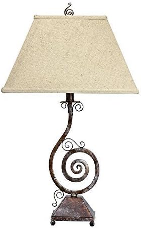 Elegant Designs LT1010-CPR Pinwheel Scroll Table Lamp with Burnt Copper Finish by All The Rages