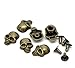 Housweety 50 Sets Bronze Tone Skull Spike Rivet Studs Spots 16x12mm(5/8