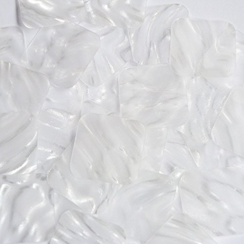 Sequin Square Diamond 1.5 inch Crystal Bubble Illusion. Loose Paillettes. Made in USA. Large for display, accents, applique, arts, crafts, and embellishment.