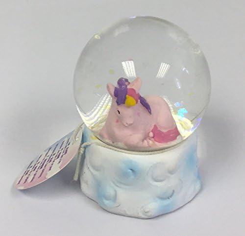 Crown Crest Pink Unicorn Snow Globe Shaker