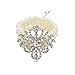 EleQueen Women's Silver-tone Simulated Pearl Crystal Victorian Style Flower Ivory Color Bridal Strand Stretch Bracelet
