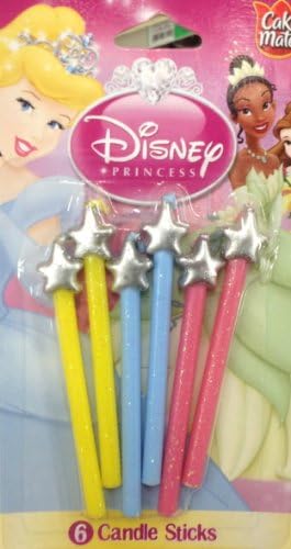 Disney Princess Candle Sticks - 6 Pieces (Pack of 2)
