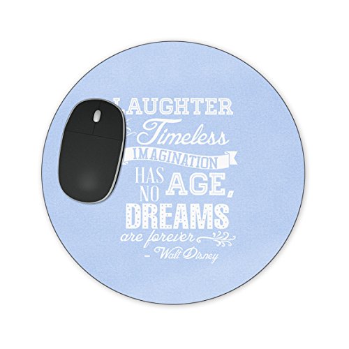 Laughter is Timeless Walt Disney Quote Blue – Round Mousepad – Mousepad – Neoprene for Optical & Laser Mouse