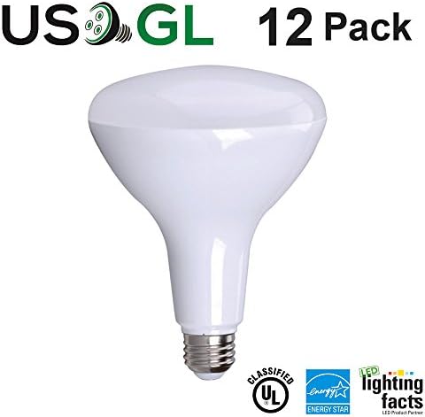 12 Pack BR40 LED Bulb, Dimmable, 17W (100 Watt Replacement) 1400 Lumens, 3000K (Warm White), Flood Light, E26 (Medium) Base, UL Listed, ENERGY STAR Qualified, Lighting Facts Partner