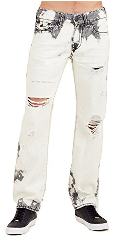 True Religion Men's Ricky Straight Leg Relaxed Fit Super T Jeans w/Flaps in Immortal