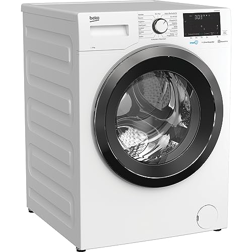 Beko WYA81643LE1 Waschmaschine/weißes LC-Display mit Startzeitvorwahl 0-24 h/Restzeitanzeige und Schleuderwahl/ 8 kg/Energieklasse C