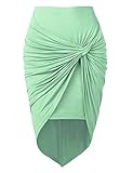 Come Together California CTC Womens Draped Wrap Style High Low Midi Skirt - Made in USA
