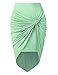 CTC Womens Draped Wrap Style High Low Midi Skirt - Made in USA
