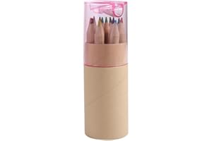 Colored Pencil Holders Art Tool Pencil Crayon Barreled Drawing Art Pencil(12 Colors Short)