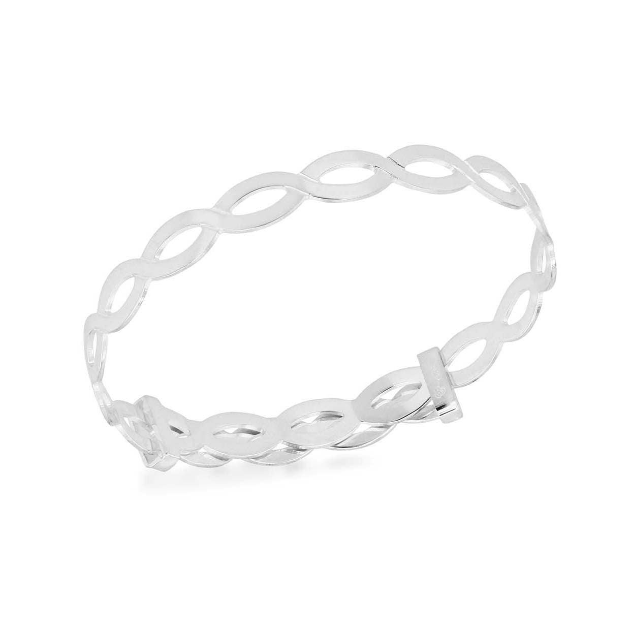 Tuscany Silver Women's Sterling Silver Braided Adjustable Baby Bangle