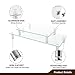 TAVR Dual Computer Glass Monitor Riser Stand with Adjustable Height Multi 2 or 1 Tier Variable Assembling Desktop Organizer for School Supplies Flat Screen TV Laptop/Notebook/Component/Xbox One