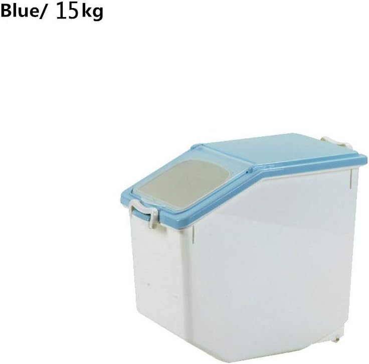 15KG/33lb Rice Storage Container Airtight Food Container Sealed Cereal Grain Organizer with Wheels for Kitchen(About 75 Cup)