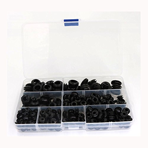 Ohaha 260pcs Rubber Grommet Assortment Wiring Coil Wire Gasket M3 / M4 / M5 / M6 / M8 / M10 / M12