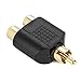 Aurum Cables 3-pack High Quality RCA AV Audio Y Splitter Plug Adapter 1 Male to 2 Female