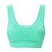 Senchanting Lace Overlay Push up Padded U-back Wirefree Full Coverage Sports Bra