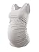 Liu & Qu Maternity Basic Tank Top Mama Clothes Sleeveless Women's Solid Side Ruching Vest