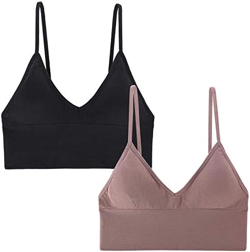 Peachat Bralettes for Women Longline Low Back Adjustable Triangle Bralette V Neck Pullover Removable Padded Wire Free Bra